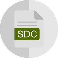 SDC File Format Flat Scale Icon Design vector