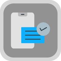 Smartphone Flat round corner Icon Design vector