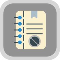 Notes Flat round corner Icon Design vector