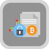 Bitcoin Technology Flat round corner Icon Design vector