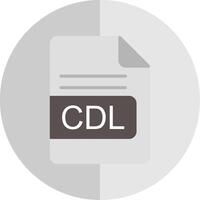 CDL File Format Flat Scale Icon Design vector