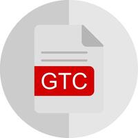 GTC File Format Flat Scale Icon Design vector