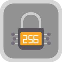 SHA 256 Flat round corner Icon Design vector