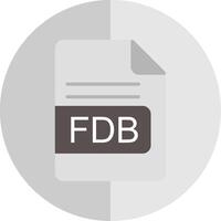 FDB File Format Flat Scale Icon Design vector