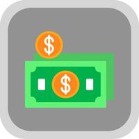 Flat Money Flat round corner Icon Design vector