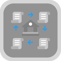 Distributed Ledger Flat round corner Icon Design vector