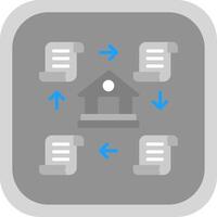 Distributed Ledger Flat round corner Icon Design vector