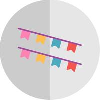 Bunting Flat Scale Icon Design vector