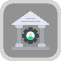 Saw Machine Flat round corner Icon Design vector