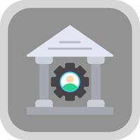 Saw Machine Flat round corner Icon Design vector