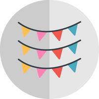 Bunting Flat Scale Icon Design vector