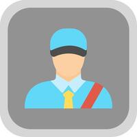 Postman Flat round corner Icon Design vector