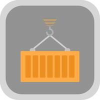 Container Loading Flat round corner Icon Design vector