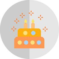 Cake Flat Scale Icon Design vector