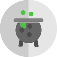Cauldron Flat Scale Icon Design vector