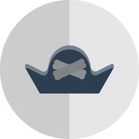 Pirate Hat Flat Scale Icon Design vector