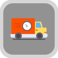 Fast Delivery Flat round corner Icon Design vector