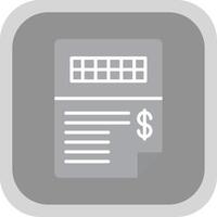 Invoice Flat round corner Icon Design vector