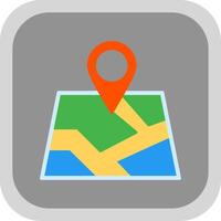 Map Flat round corner Icon Design vector