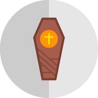 Coffin Flat Scale Icon Design vector