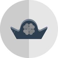 Pirate Hat Flat Scale Icon Design vector