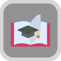 Studying Process Flat round corner Icon Design vector