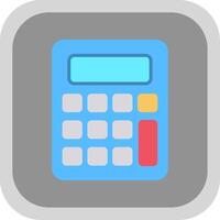 Calculator Flat round corner Icon Design vector