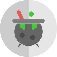 Cauldron Flat Scale Icon Design vector