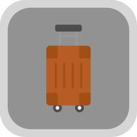 Luggage Flat round corner Icon Design vector