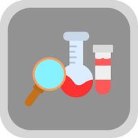 Chemical Analysis Flat round corner Icon Design vector