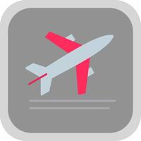 Take Off Flat round corner Icon Design vector