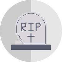 Tombstone Flat Scale Icon Design vector