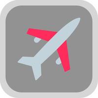 Old Plane Flat round corner Icon Design vector