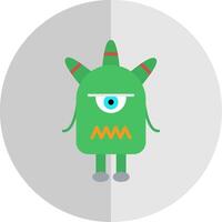 Monster Flat Scale Icon Design vector