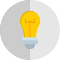 Lightbulb Flat Scale Icon Design vector