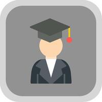 Academician Flat round corner Icon Design vector