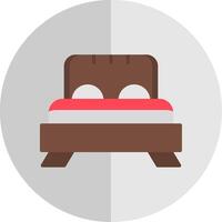 cama plano escala icono diseño vector