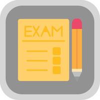 Exams Flat round corner Icon Design vector