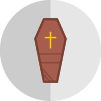 Coffin Flat Scale Icon Design vector