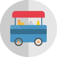 Food Cart Flat Scale Icon Design vector