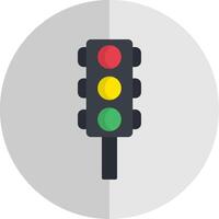 Traffic Lights Flat Scale Icon Design vector