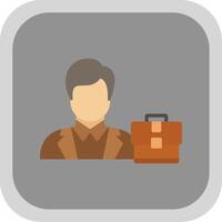 Business Style Flat round corner Icon Design vector