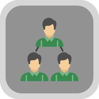 Workforce Management Flat round corner Icon Design vector