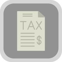 Tax Flat round corner Icon Design vector