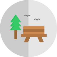 Park Flat Scale Icon Design vector