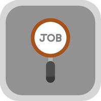 Job Search Flat round corner Icon Design vector