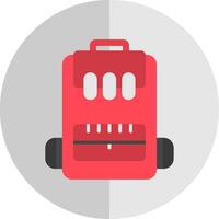 Backpack Flat Scale Icon Design vector