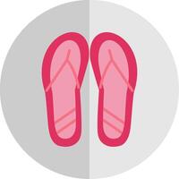 Slippers Flat Scale Icon Design vector