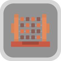 Abacus Flat round corner Icon Design vector