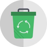 Recycle Bin Flat Scale Icon Design vector